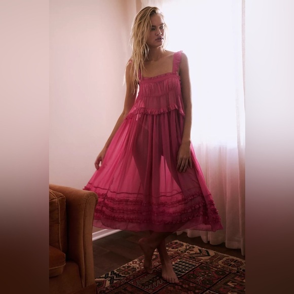 Free People Dresses & Skirts - Free People Moon Phase Midi Slip Dress
